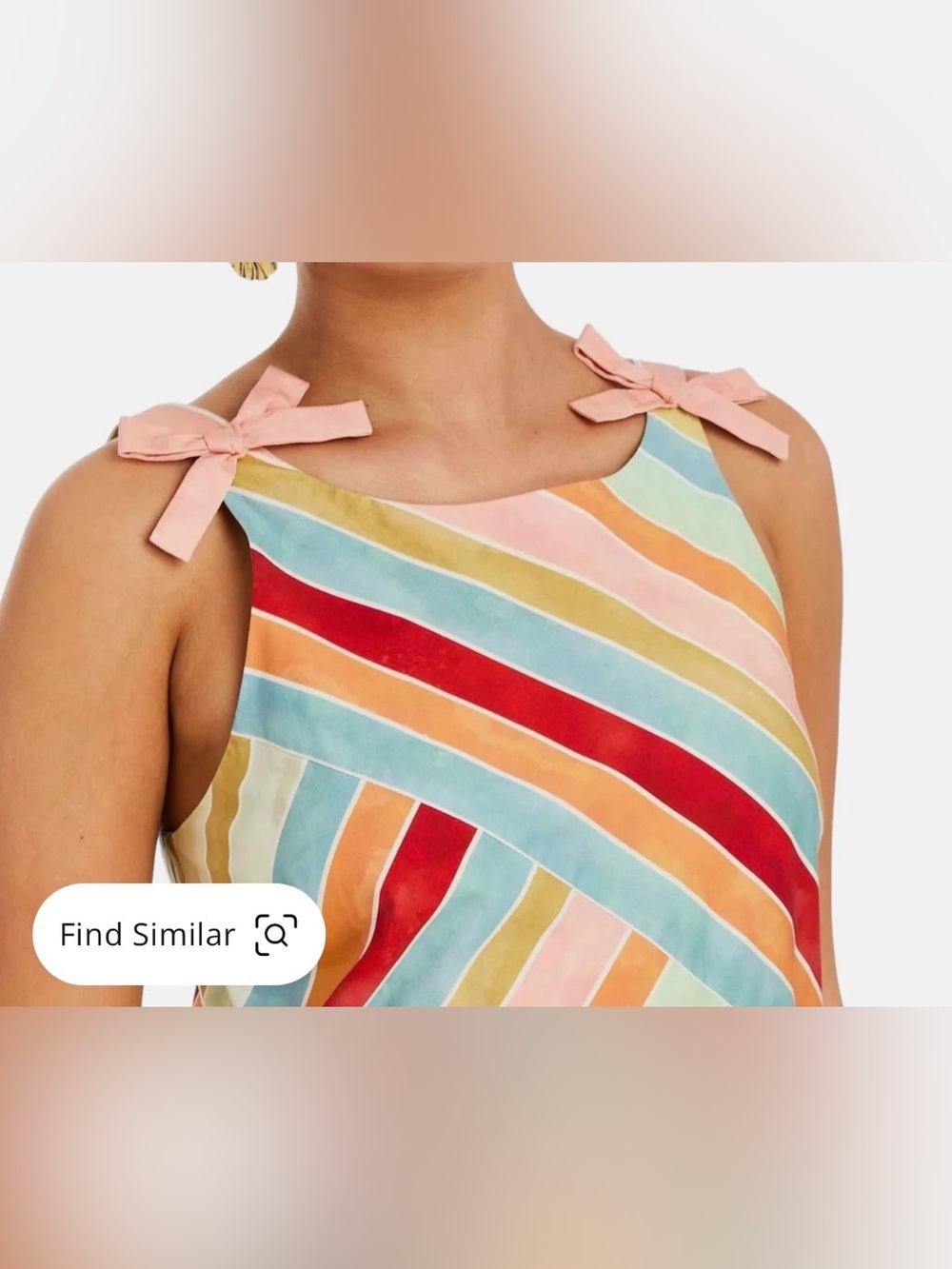 NWT Mestiza New York Payton Mini Dress In Cabana Stripe ~ Size Large - Picture 5 of 14